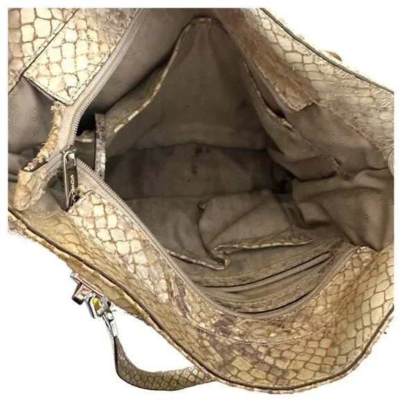 Michael Kors Snake Skin Tote Style Purse - Flaw - Picture 5 of 5